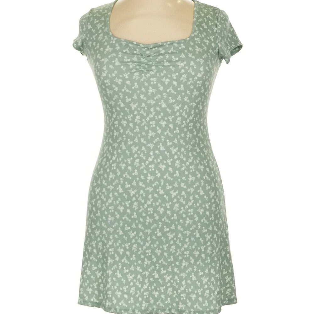See You Monday Mint Sage Green Floral Mini Dress XL